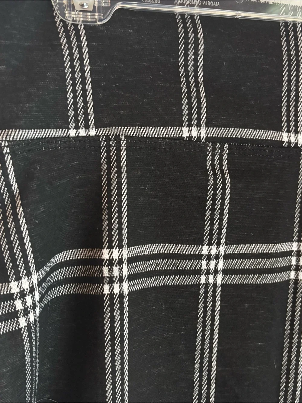 Women's XL Black and White Plaid Pencil Skirt